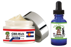 CBD Starter Pack -  250mg Tincture and 1.7oz Remedy/Healing Crème